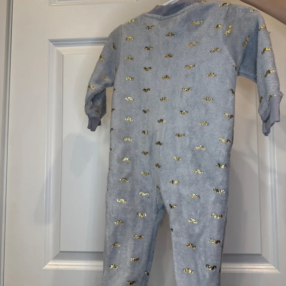 Duck Duck Goose Baby Pajamas Size‎ 6-9M Gray Little Charmer Footed Sleeper